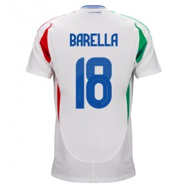 Italien Nicolo Barella #18 Auswärtstrikot EM 2024 Kurzarm